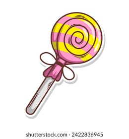 Sweet candy doodle hand draw illustration