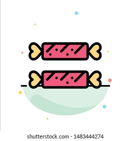 Sweet, Candy, Easter, Holiday Abstract Flat Color Icon Template