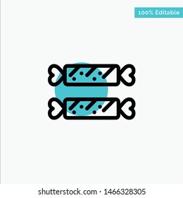 Sweet, Candy, Easter, Holiday turquoise highlight circle point Vector icon. Vector Icon Template background