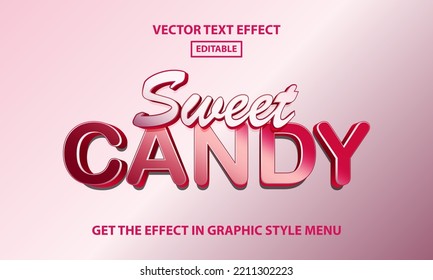 Sweet Candy editable text effect style