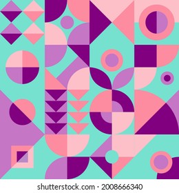 Sweet Candy Geometry Abstract Background Design With Sweet Candy Color Theme. Suitable for template, banner, covers, wallpaper and wall decoration, web design, cards, poster, etc.