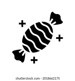 vector de icono de glifos dulces. signo dulce de caramelo. símbolo de contorno aislado ilustración negra