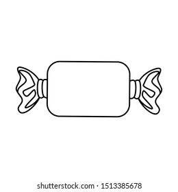 sweet candy halloween isolated icon vector illustration design