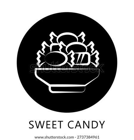 Sweet Candy Icon Button Mini Illustration, Use For Modern Concept, Print, Ui, Ux Kit, Web And App Development. Vector Related To Ramadan, Eid Al-Fitr, Eid Al-Adha And More