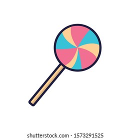 Sweet candy icon design, dessert food delicious sugar snack and tasty theme Vector illustration