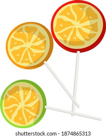 Sweet candy, illustration, vector on white background