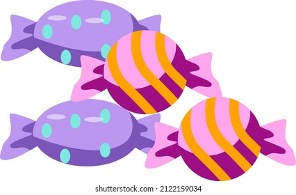 Sweet candy, illustration, vector on a white background.
