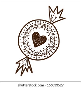 Sweet candy isolated on white. Sketch vector illustration