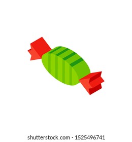 Sweet Candy Isometric Object. Vector Illustration of Food Sign Isometry. 