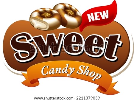 Sweet Candy label logo vector