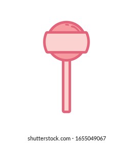 Sweet candy line style icon design, Sugar caramel bonbon food dessert snack tasty and vintage theme Vector illustration