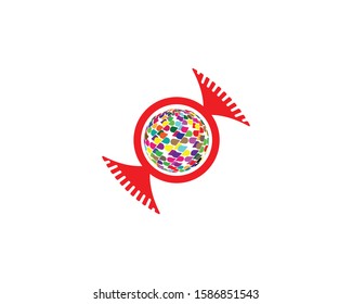 Sweet candy logo design symbol 