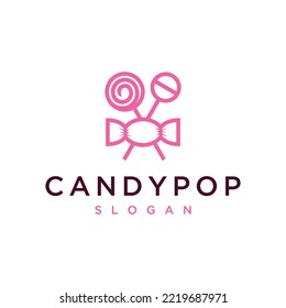 sweet candy logo design template