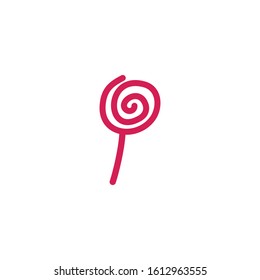 sweet candy logo design vector illustration template