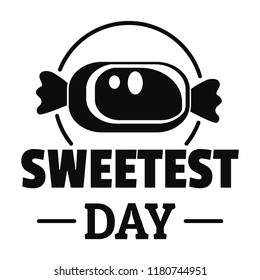 Sweet candy logo. Simple illustration of sweet candy vector logo for web design isolated on white background