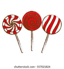 sweet candy lollipop icon over white background. colorful design. vector illustration