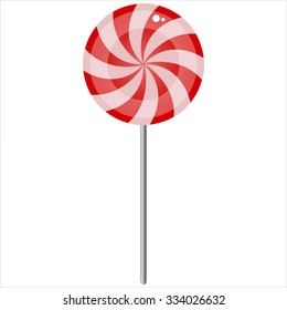 sweet candy lollipop isolated on white background