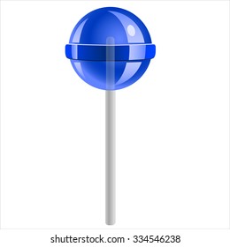 sweet candy lollipop isolated on white background