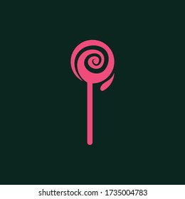 Sweet Candy Lollipop Realistic vector Background template Illustration