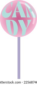 Ilustración vectorial de lollipop dulce