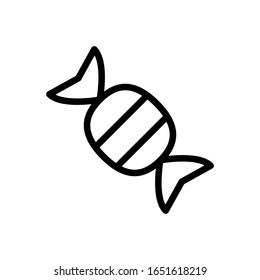 Sweet candy outline icon vector