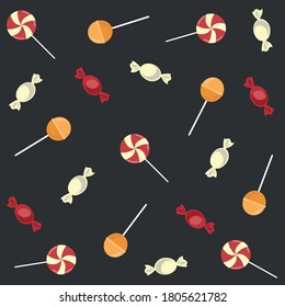 sweet candy pattern. lollipop background