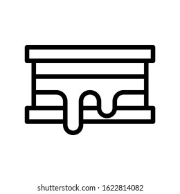 sweet and candy related cake vectors in lineal style,