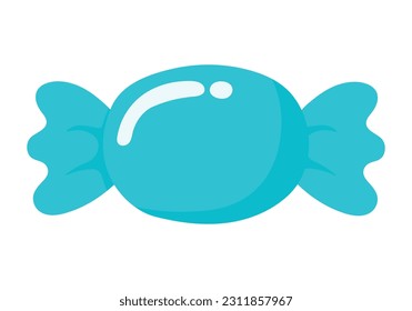 Sweet candy. Round candies on wrapping doodle. Vector Animated Cartoon illustration for Valentine Gift Banner Background Decoration Elements Isolated on White Background