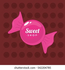 sweet candy shop icon vector illustration graphic design