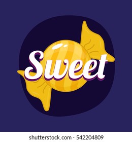 sweet candy shop icon vector illustration graphic design
