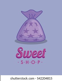 sweet candy shop icon vector illustration graphic design
