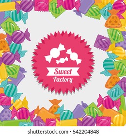 sweet candy shop icon vector illustration graphic design
