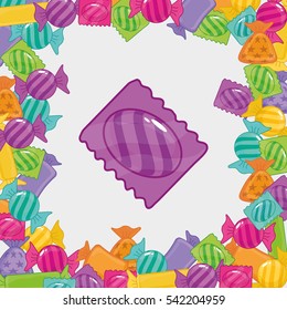 sweet candy shop icon vector illustration graphic design