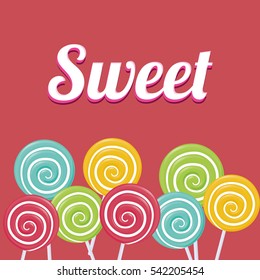 sweet candy shop icon vector illustration graphic design