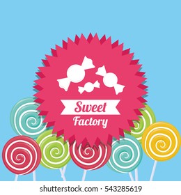 sweet candy shop icon vector illustration graphic design