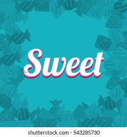 sweet candy shop icon vector illustration graphic design