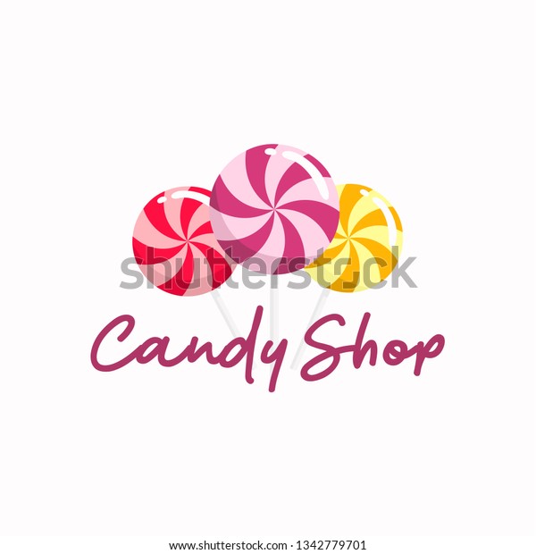 Sweet Candy Shop Logo Sign Icon Stock Vector Royalty Free 1342779701 Shutterstock
