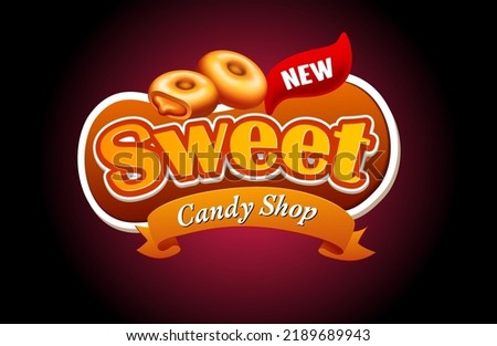 Sweet Candy shop logo vector