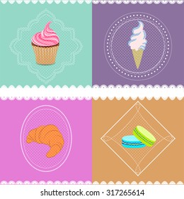 Sweet Candy shop vector icon menu design. Useful for web and apps.