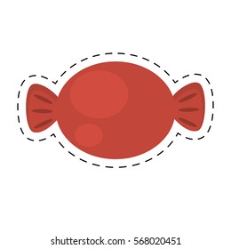 sweet candy store cinema cut line vector illustration eps 10