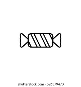 sweet candy sugar lollipop peppermint mint line icon black and white