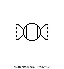 sweet candy sugar lollipop peppermint mint line icon black and white