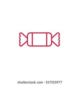sweet candy sugar lollipop peppermint mint line icon red and white