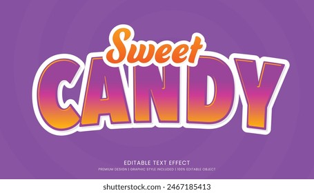 sweet candy text effect editable template background
