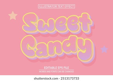 Sweet Candy Text Effect.editable text effect