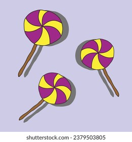 Sweet candy vector design for children.
