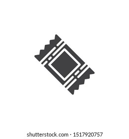 Sweet candy vector icon. filled flat sign for mobile concept and web design. Wrapped candy glyph icon. Symbol, logo illustration. Vector graphics