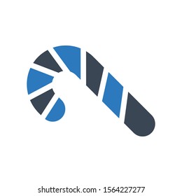 sweet cane vector glyph colour icon 