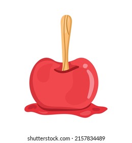sweet caramel apple isolated icon