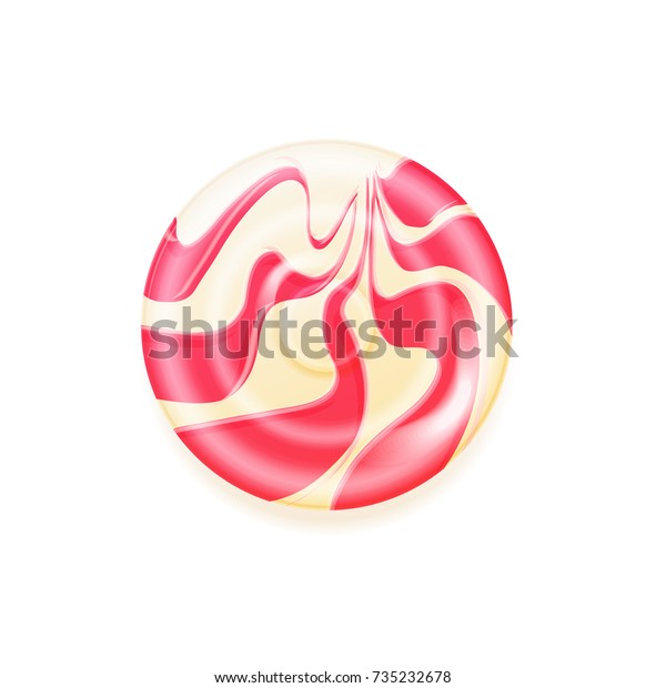 Sweet Caramel Candy Strawberry Milk Taste Stock Vector Royalty